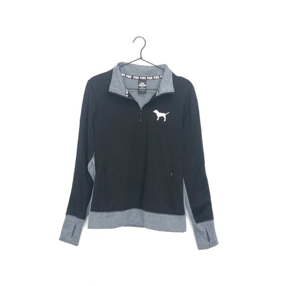 PINK VS 3/4th Zip Workout Long Sleeve Pullover S